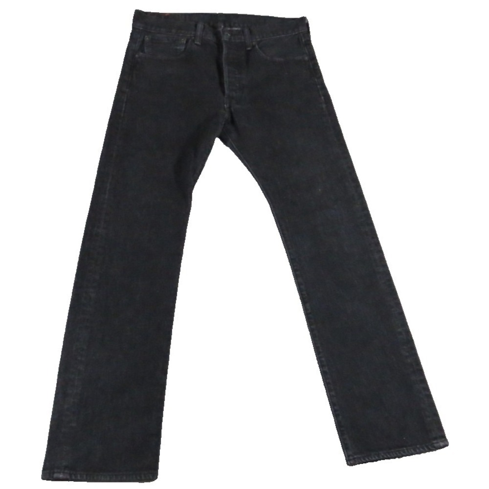 Levi 501 Original Jeans Men 32x32 Black Denim Button Fly Straight Leg Wash Pants